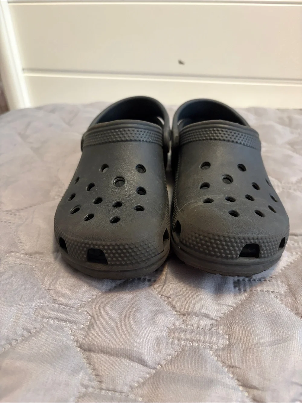CROCS Kids Clogs — Solid Black & Black/White Marble